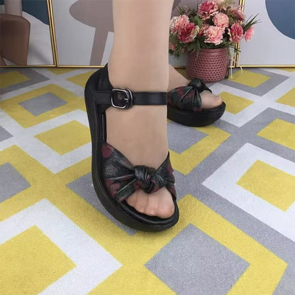 Sandalias con plataforma estampadas