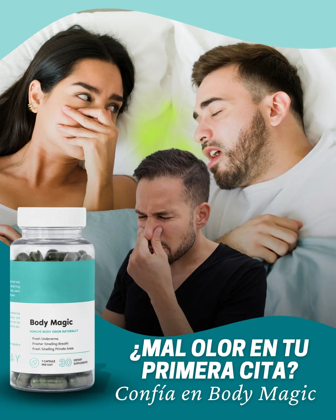 Body Magic- Frescura Natural Todo el Día: Suplemento Detox para Eliminar Olor Corporal 🌿