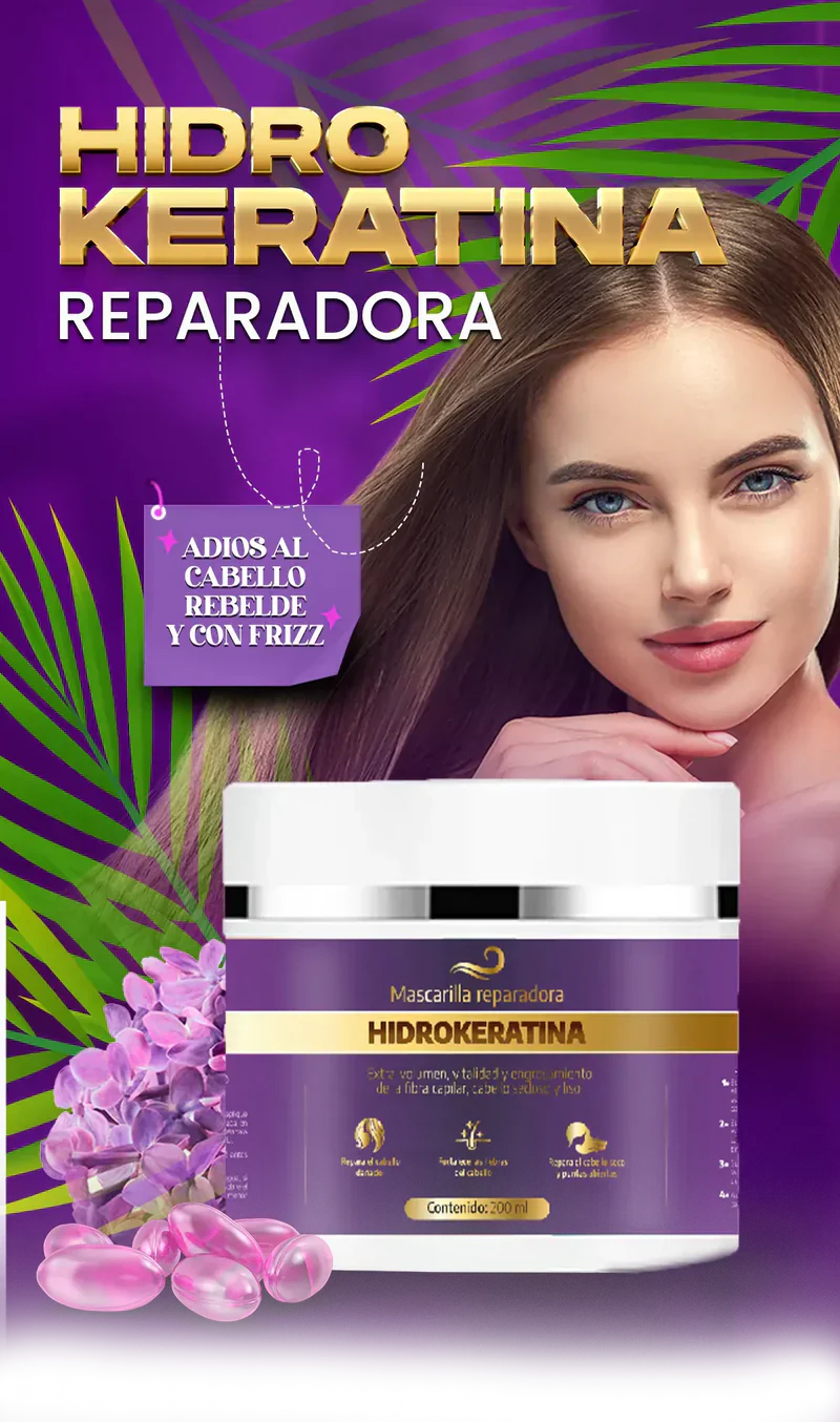 2x1😍🎁Crema para Alisar el Cabello HIDROKERATINA®