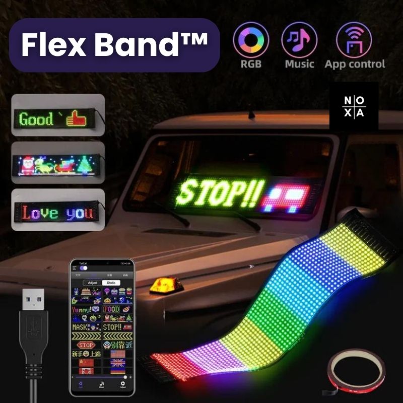 🚗FlexBand™ | Pantalla Flex LED + App (GRATIS) 📲