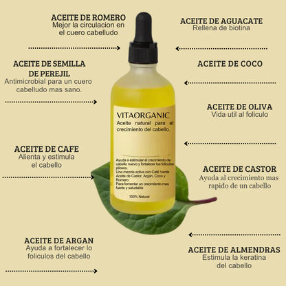 Vitaorganic crecimiento del cabello en 15 días😍🔥LLEVA EL 2DO CON UN 50% DE DESCUENTO🔥🔥