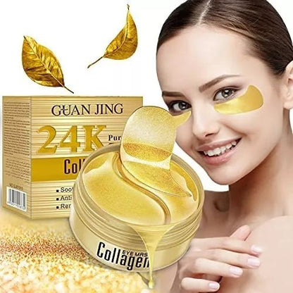 60 Parches Anti Ojeras Mascarilla Gold 24 K Colageno