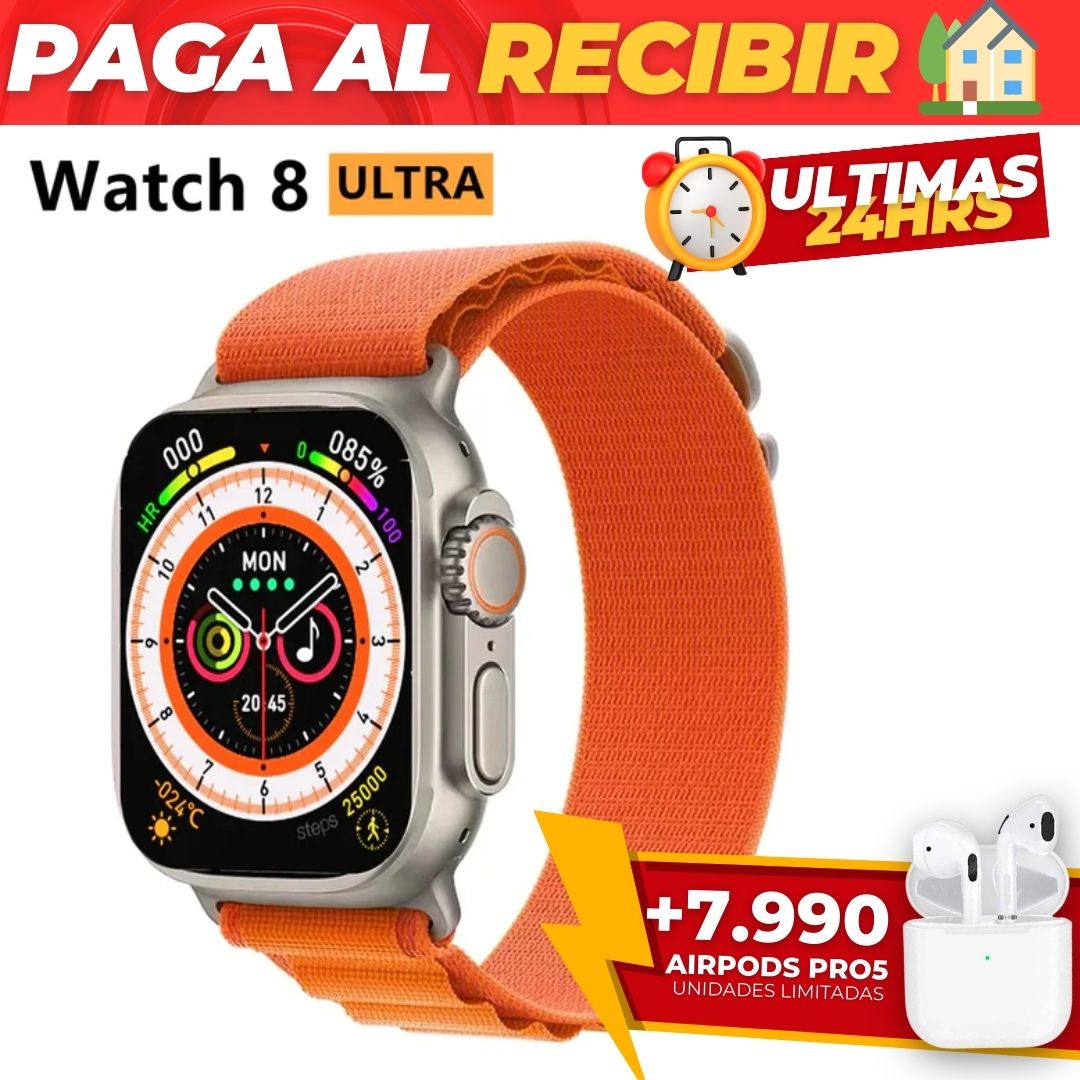 Smartwatch Ultra Serie8 (49mm) - 🎁 AGREGA AIRPODS PRO4 +$7.990🎁 ESPECIAL TIKTOK