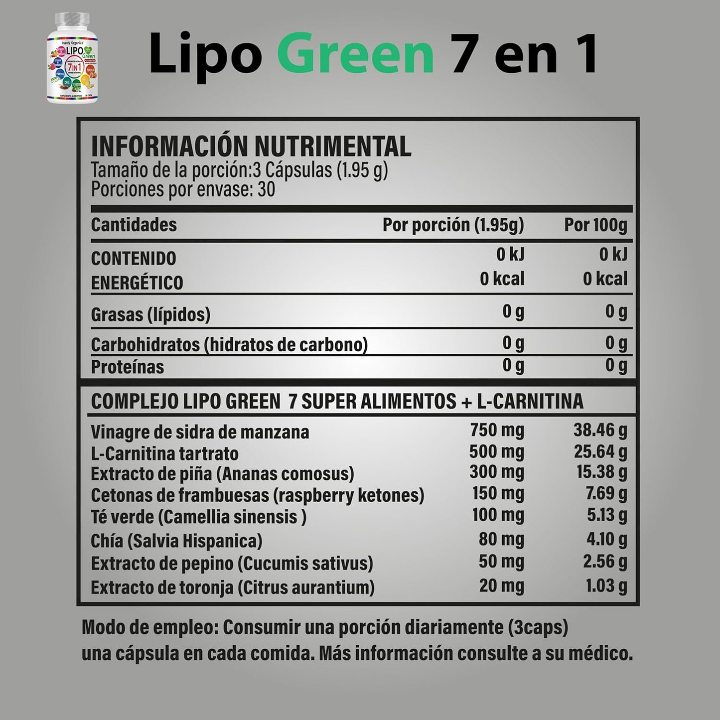 LipoGreen 90 Cápsulas.