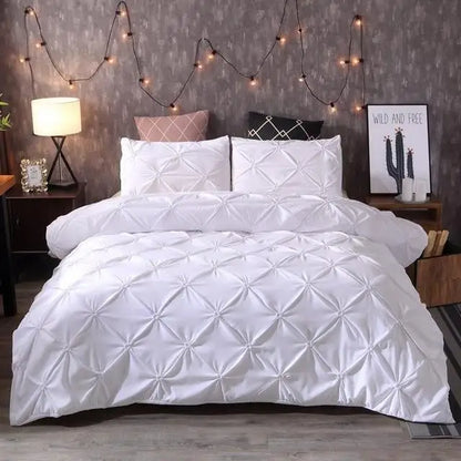 Pinch Pleat | White Duvet Set