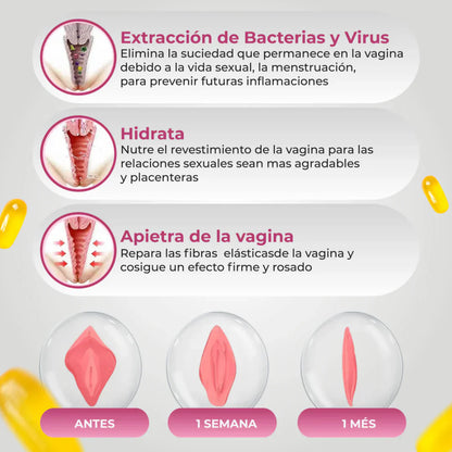 Cápsulas Vaginales - Elimina el Mal Olor y irritaciones en 20 días✅🔥-(10 capsulas tratamiento completo)😍