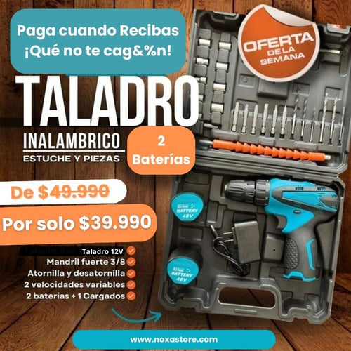 Taladro Destornillador Portátil  UltraPro 3000™ + Pack Brocas (GRATIS) 🧰