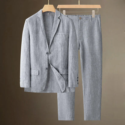 ENZO | Casual Linen Suit Set