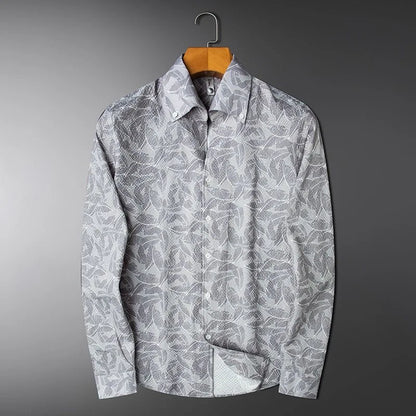 JAMAL | Light Long Sleeve Jacquard Shirt