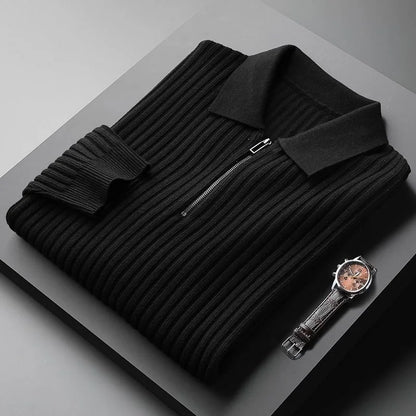 CALLUM | Luxury Lapel Polo Sweater