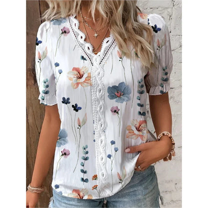 ALISON | Lacey Floral V-Neck