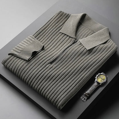 CALLUM | Luxury Lapel Polo Sweater