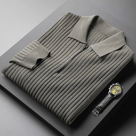 CALLUM | Luxury Lapel Polo Sweater