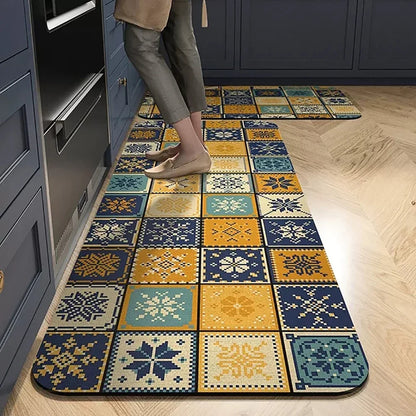 Non-slip Absorbent Bohemian Kitchen Mat