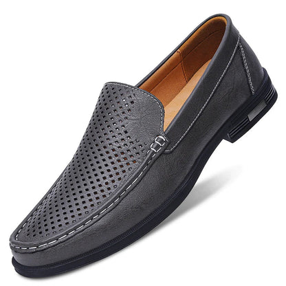 CARTER | Perforated Leather Loafers