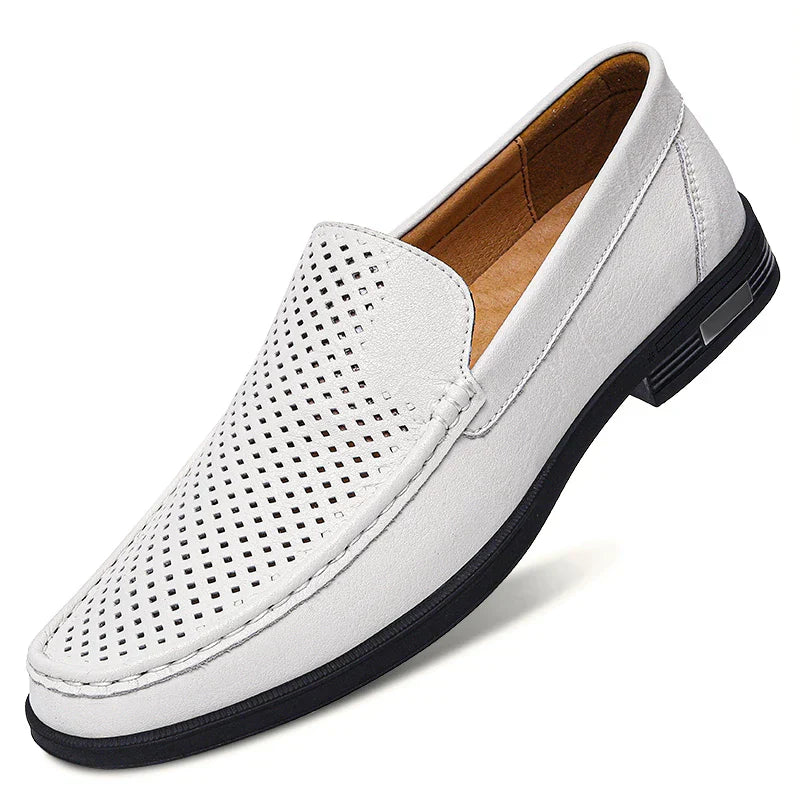 CARTER | Perforated Leather Loafers