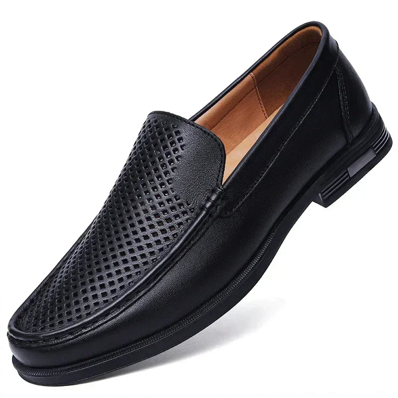 CARTER | Perforated Leather Loafers