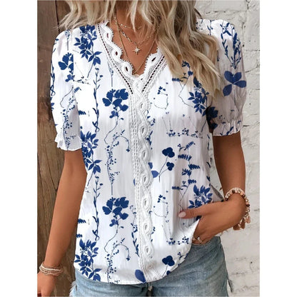 ALISON | Lacey Floral V-Neck