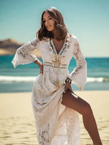 ELENI | Lace Beach Dress