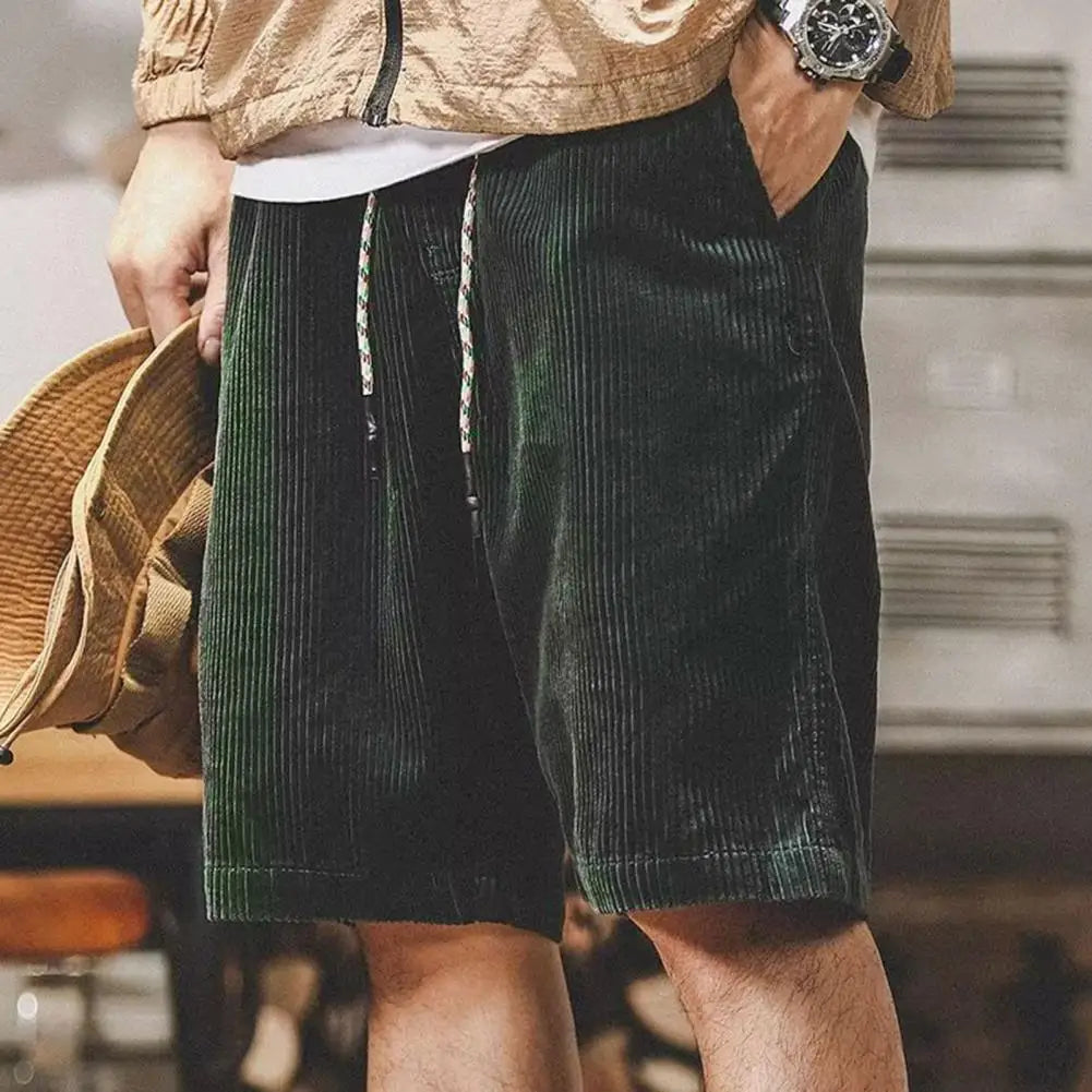 LIAM | Soft Corduroy Drawstring Shorts