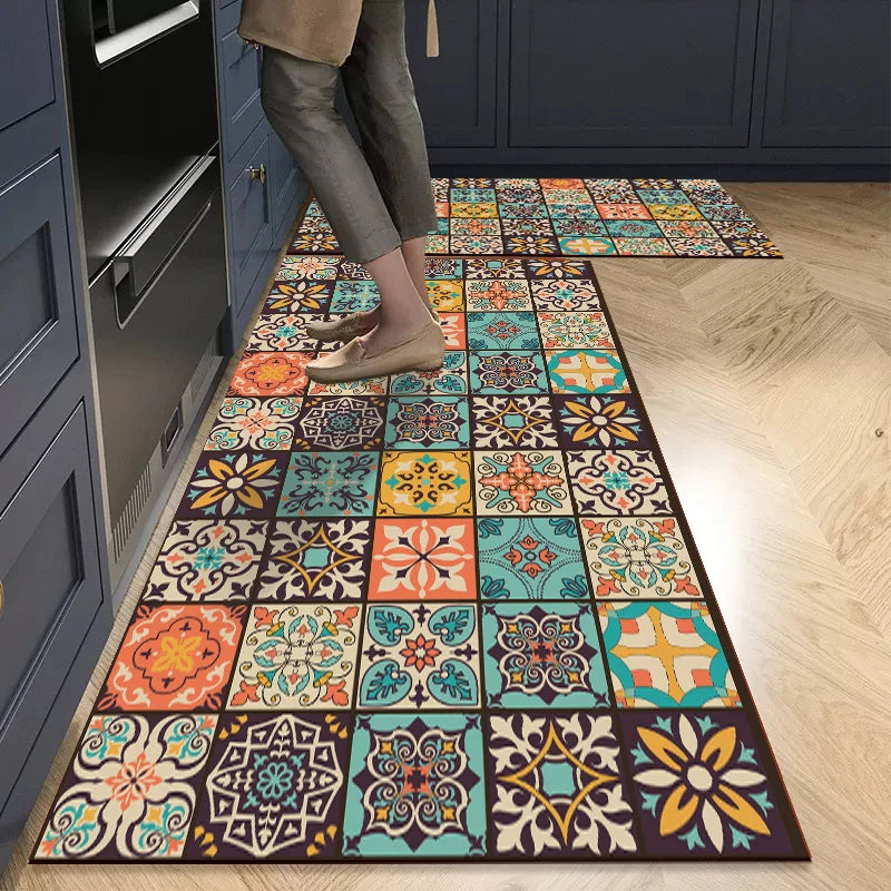 Non-slip Absorbent Bohemian Kitchen Mat