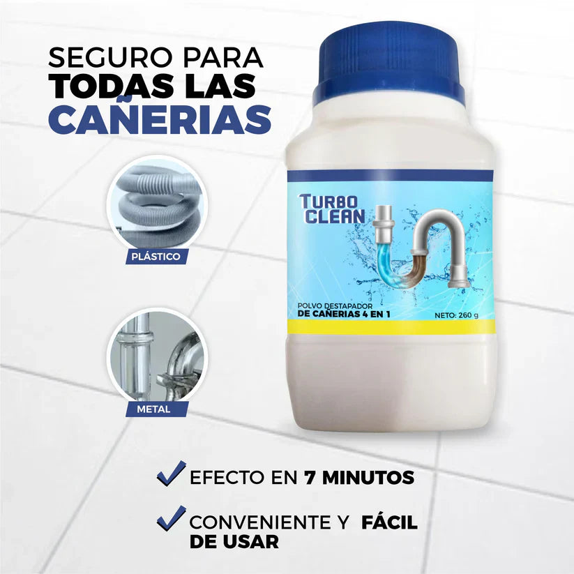 Polvo destapador de cañerias 4 en 1 - TurboClean©