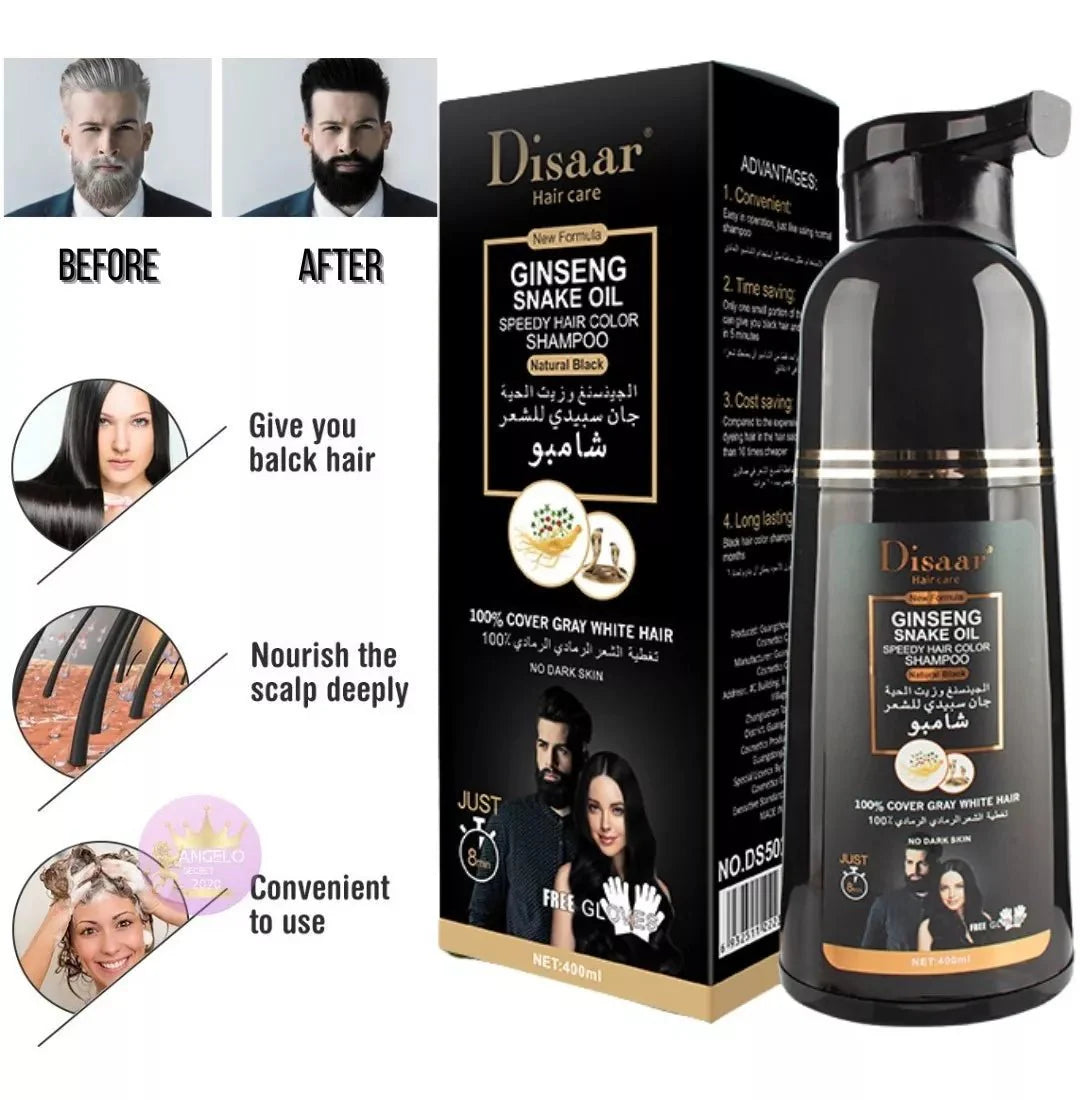 Champú Tinte Nutritivo Para El Cabello Color Negro ¡PROMOCIÓN!