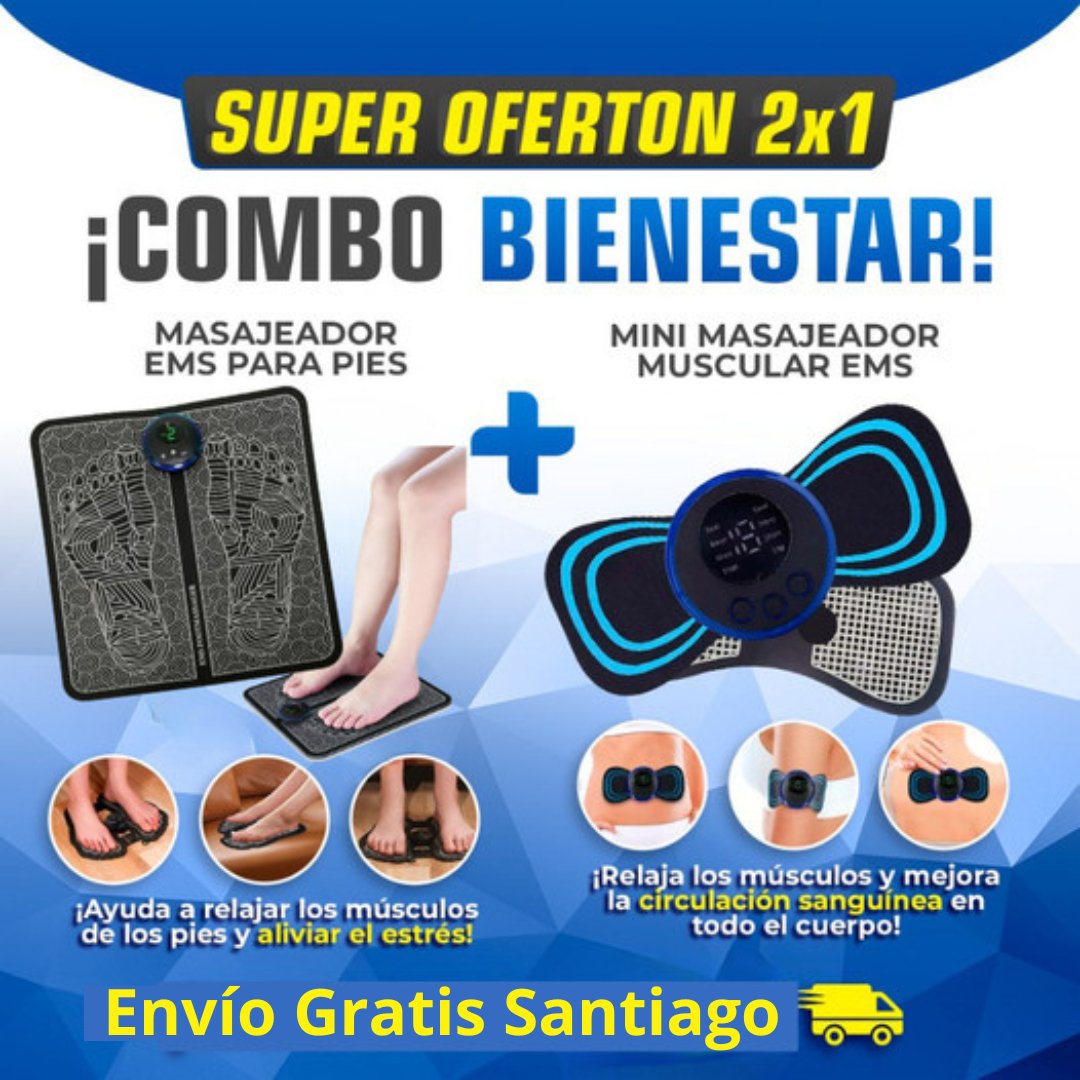 Combo Bienestar: Masajeador de Músculos y Masajeados de Pies