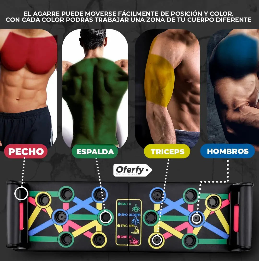 Combo de ejercicio Tabla de Flexiones Portátil y Bandas elástica multifuncional Fitlazz™