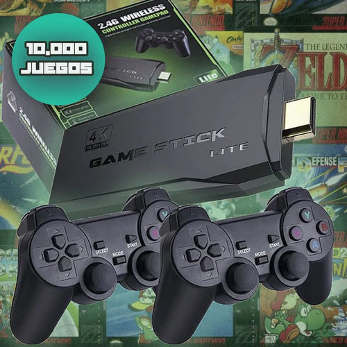 Consola GameStick 4K (+10.000 juegos de 9 consolas) + 2 mandos