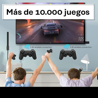 GameStick® Consola 4K + 10.000 Juegos de 9 Consolas + 2 Mandos 🎮