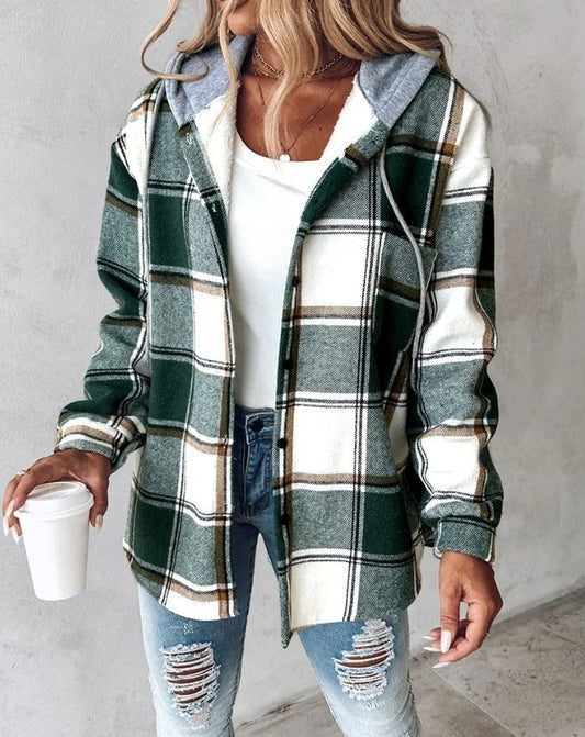 FRANKIE | Comfy Plaid Hoodie