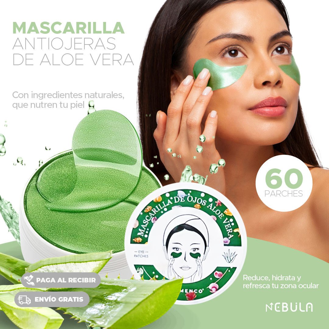 60 Parches Anti Ojeras Aloe Vera