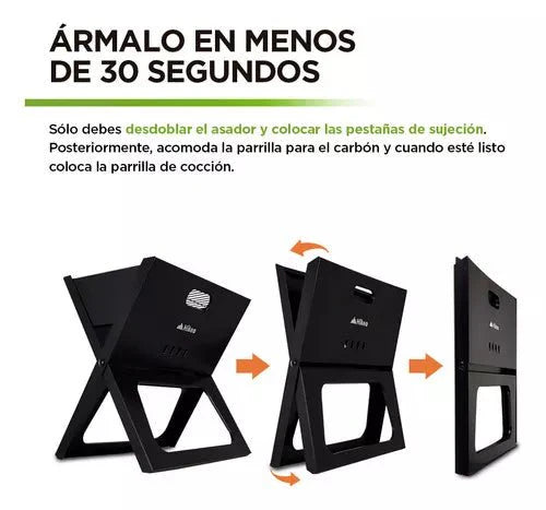 Parrillera Plegable De Carbón Portátil Para Asados