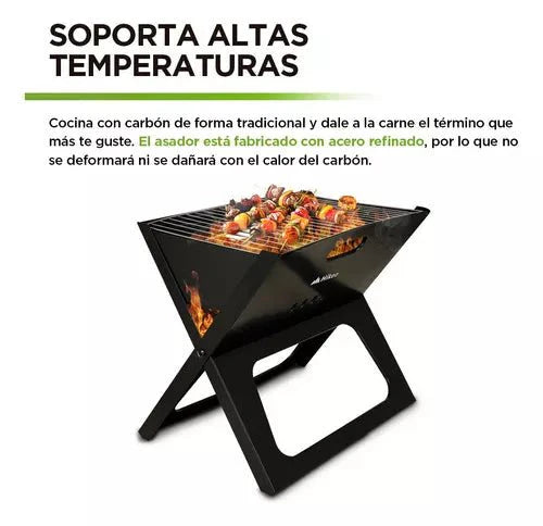 Parrillera Plegable De Carbón Portátil Para Asados