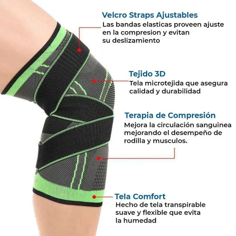 Rodillera Terapéutica Ajustable - Elimina Dolor de Rodilla y Cadera