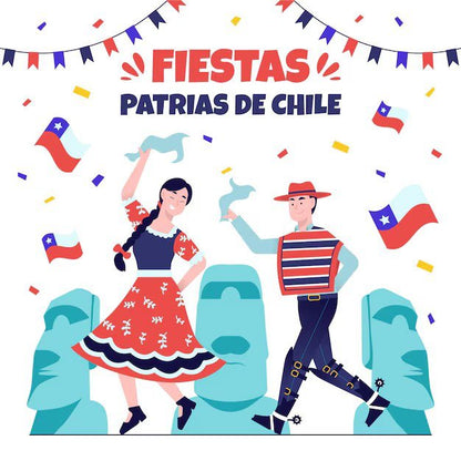 Set 4 Guirnaldas Chile Fiestas Patrias