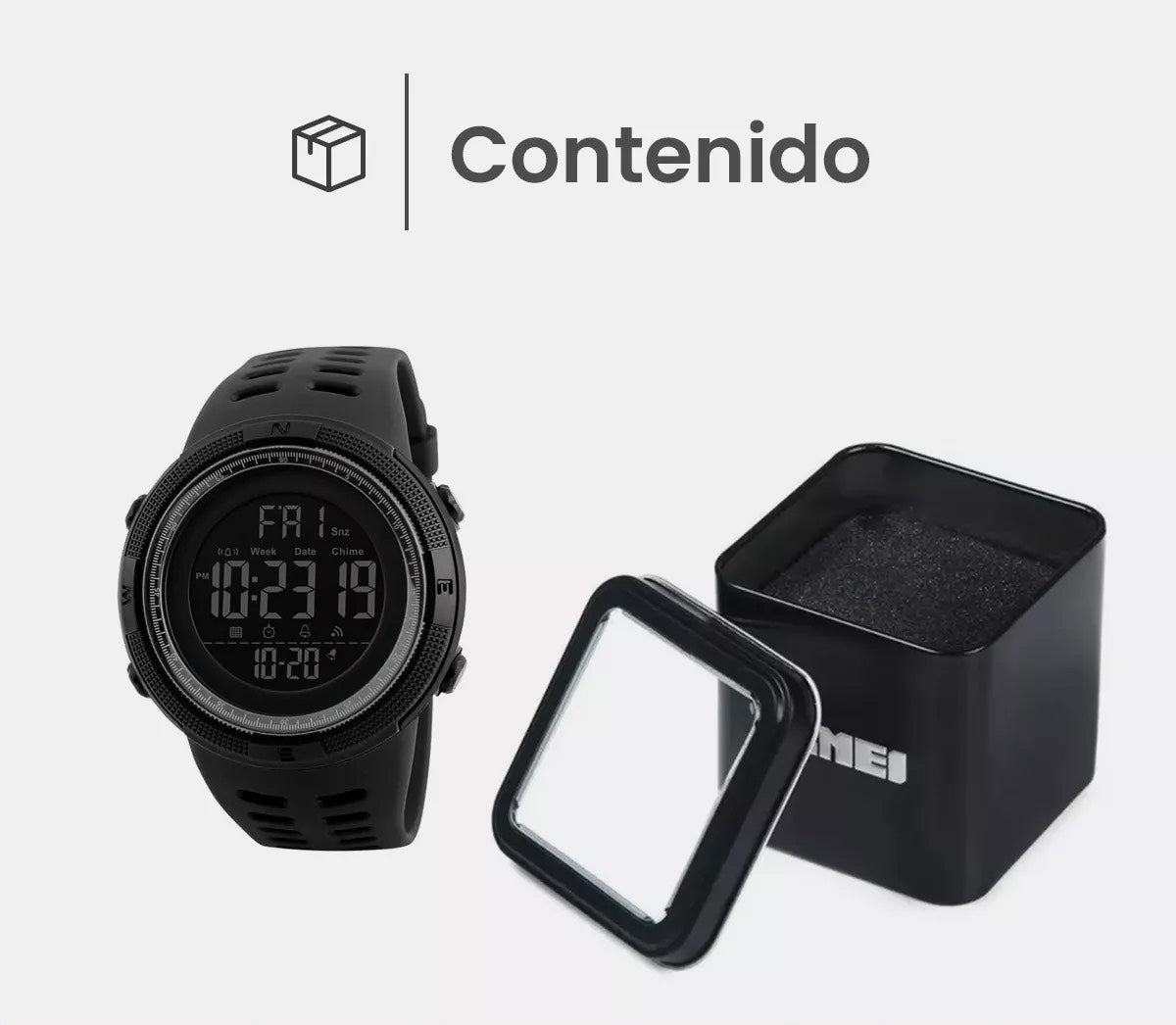 SKMEI® Reloj Correa Negro Elite