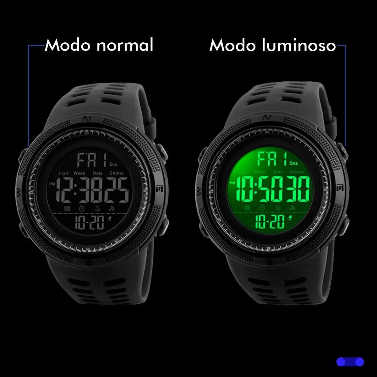 SKMEI® Reloj Correa Negro Elite